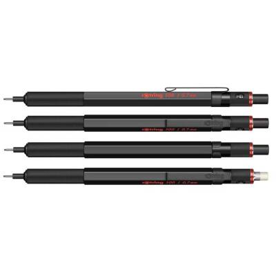 Rotring 500 Versatil Kalem 0.7 mm, Teknik Çizim, Metal Uçlu, Siyah - 4