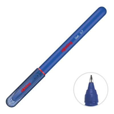 Rotring Jel Kalem, 0.7 mm, Ergonomik Tasarım, Yüksek Performans, Mavi - 2