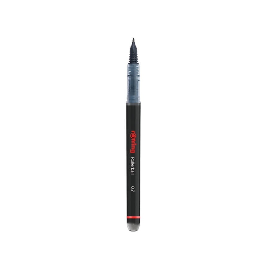 Rotring Roller Kalem,0.7 mm, Siyah, Hızlı Kuruyan Mürekkep, ABS gövde - 2
