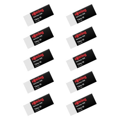 Rotring Tikky 30 Sınav Silgisi, 10 Adet, Beyaz, İz Bırakmaz ve Tozsuz - 2