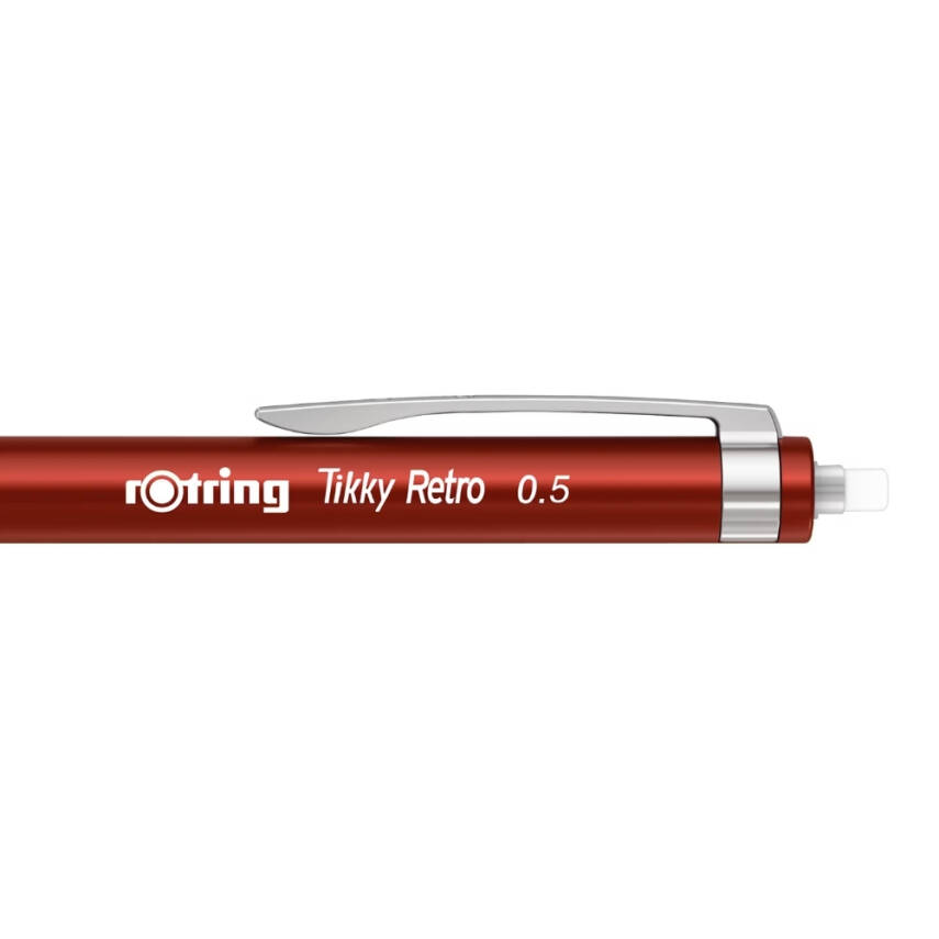 Rotring Tikky Retro Versatil Kalem 0.5 mm – Metalik Kırmızı, Ergonomik - 4