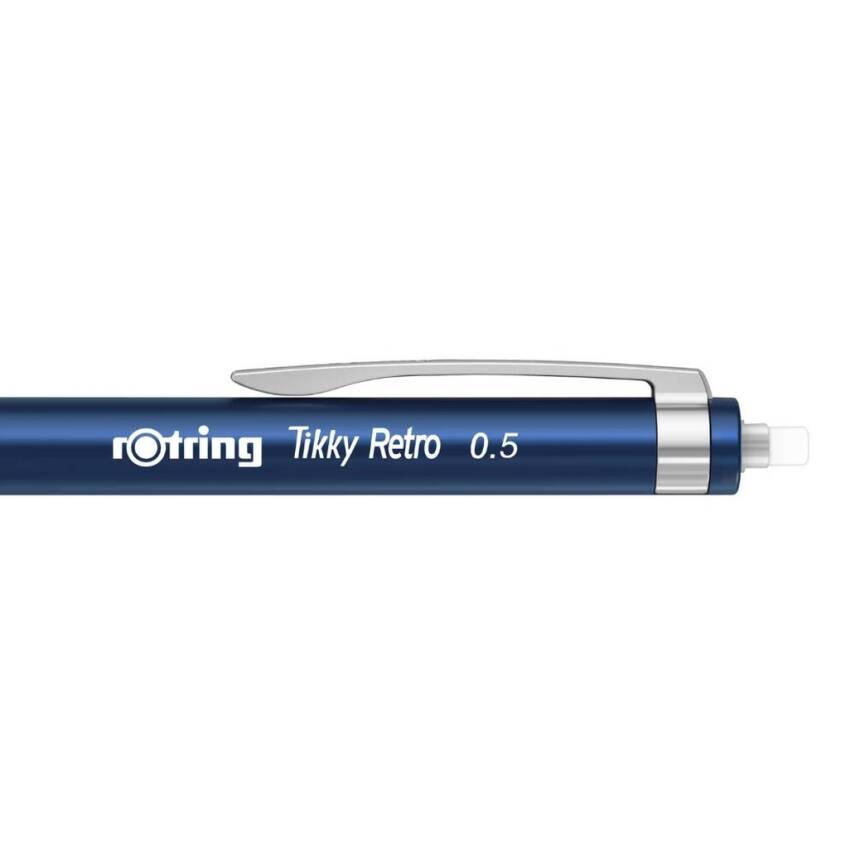 Rotring Tikky Retro Versatil Kalem 0.5 mm, Ergonomik, Metalik Mavi - 4