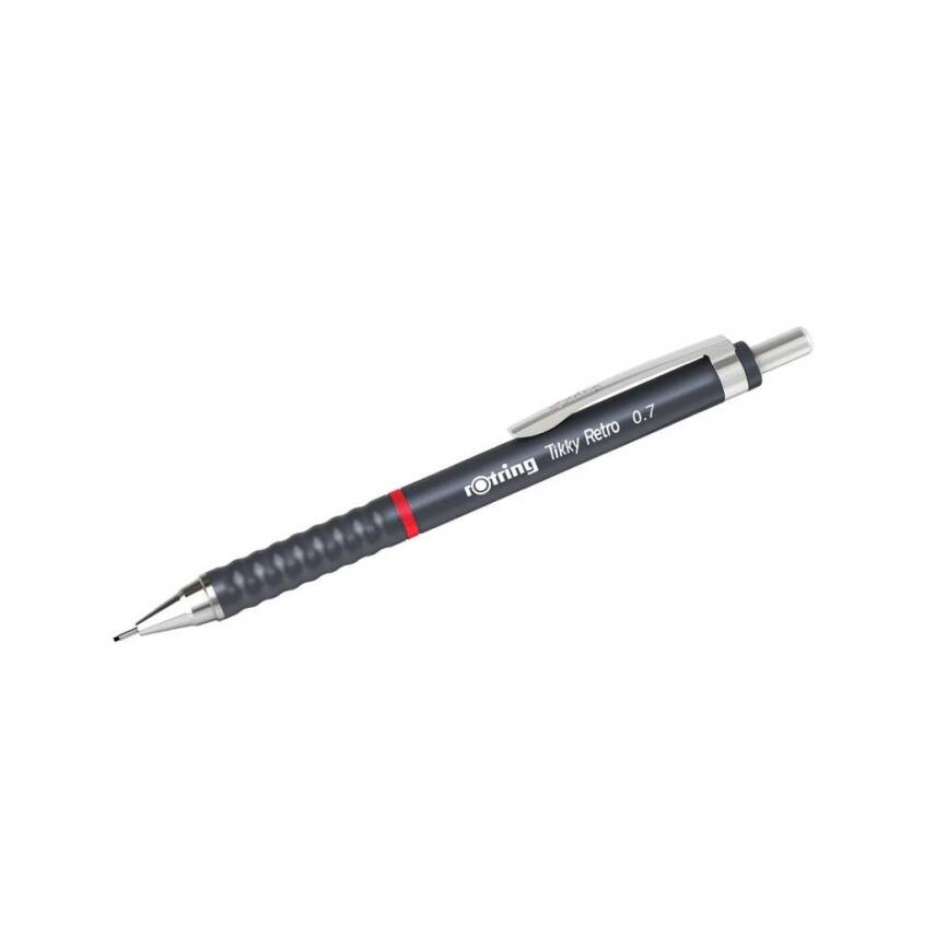Rotring Tikky Retro Versatil Kalem 0.7 mm, Ergonomik, Metalik Gri - 2