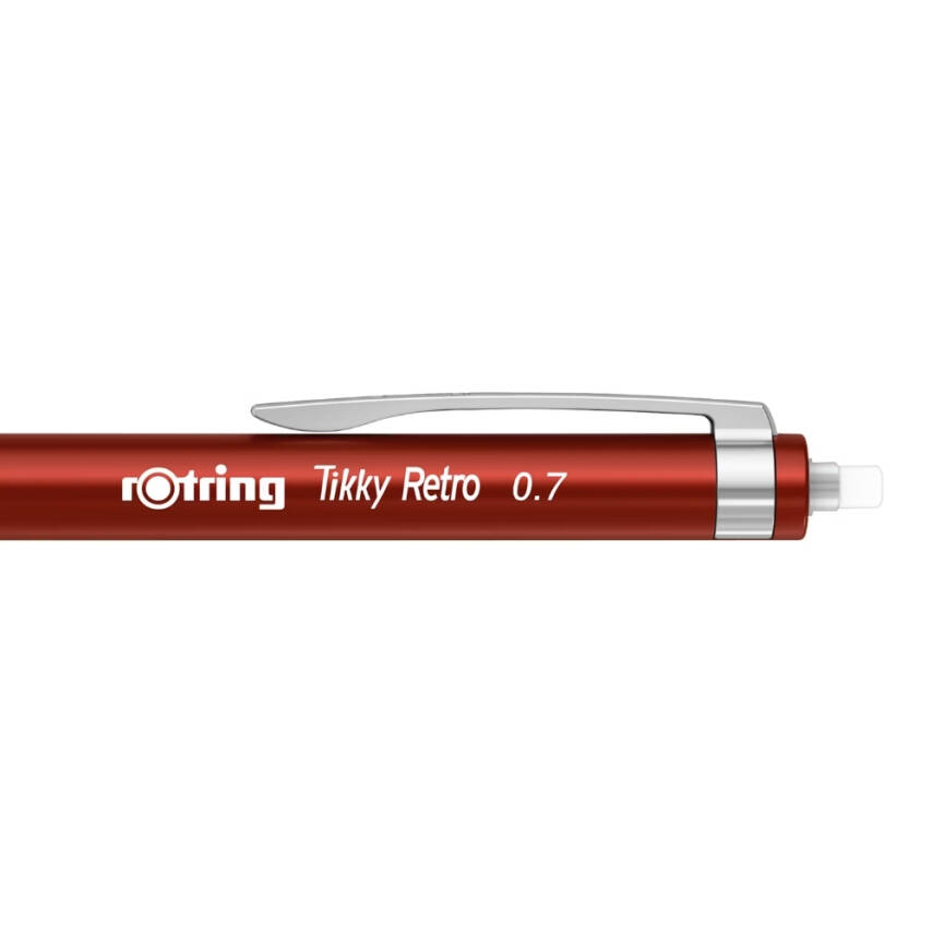 Rotring Tikky Retro Versatil Kalem 0.7 mm – Metalik Kırmızı, Ergonomik - 4