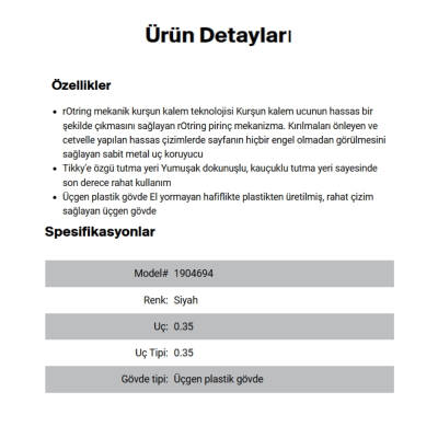 Rotring Tikky Versatil Kalem 0.3 mm, Siyah,Ergonomik ve Dayanıklı Yapı - 3
