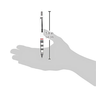 Rotring Tikky Versatil Kalem, 0.7 mm, Beyaz, Dayanıklı Ergonomik Yapı - 5