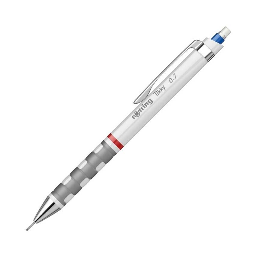 Rotring Tikky Versatil Kalem, 0.7 mm, Dayanıklı Ergonomik Yapı, Beyaz - 7