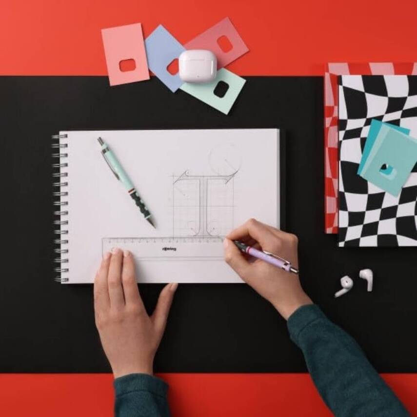 Rotring Tikky Versatil Kalem, 0.7 mm, Dayanıklı Ergonomik Yapı, Lila - 4