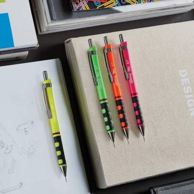 Rotring Tikky Versatil Kalem, 0.7 mm, Ergonomik Yapı, Neon Turuncu - 4
