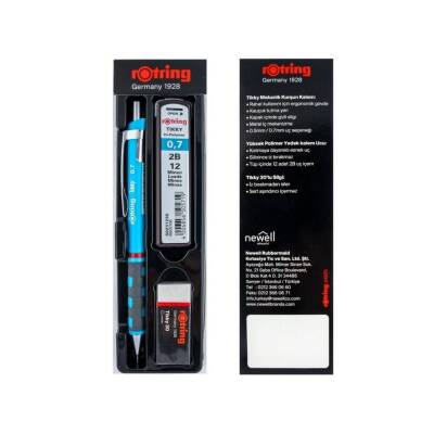 Rotring Tikky Versatil Kalem Seti 0.7mm, 3'lü Set, Açık Mavi - 6