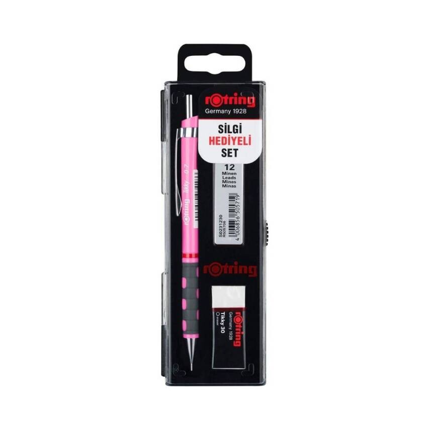 Rotring Tikky Versatil Kalem Seti 0.7mm, 3'lü Set, Neon Pembe - 1