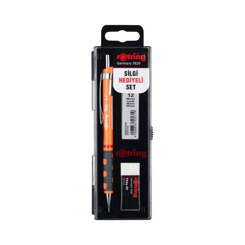 Rotring Tikky Versatil Okul Seti, 0.7 mm, 3'lü Set, Turuncu - 1