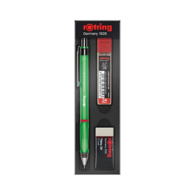 Rotring Visuclick Versatil Okul Seti,0.7 mm,Yeşil,Silgi ve Uç Hediyeli - 1