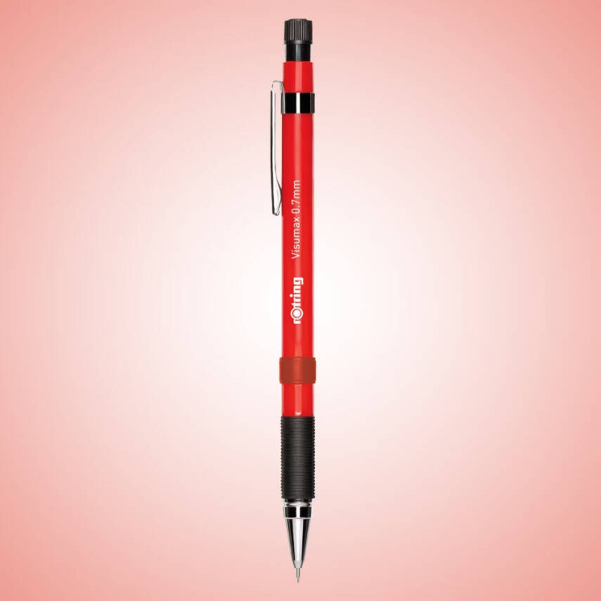 Rotring Visumax Versatil Kalem 0.7 mm – Kırmızı, Kauçuk Tutuş, Silgili - 2