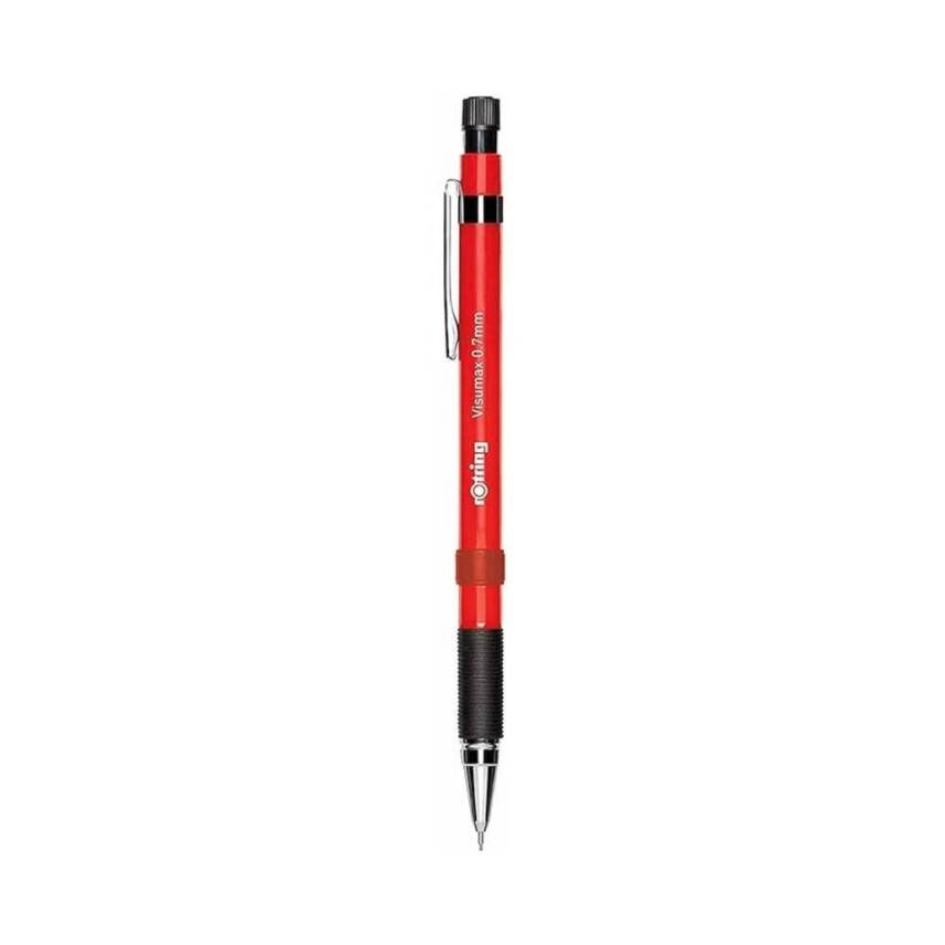 Rotring Visumax Versatil Kalem 0.7 mm, Kauçuk Tutuş, Silgili, Kırmızı - 1