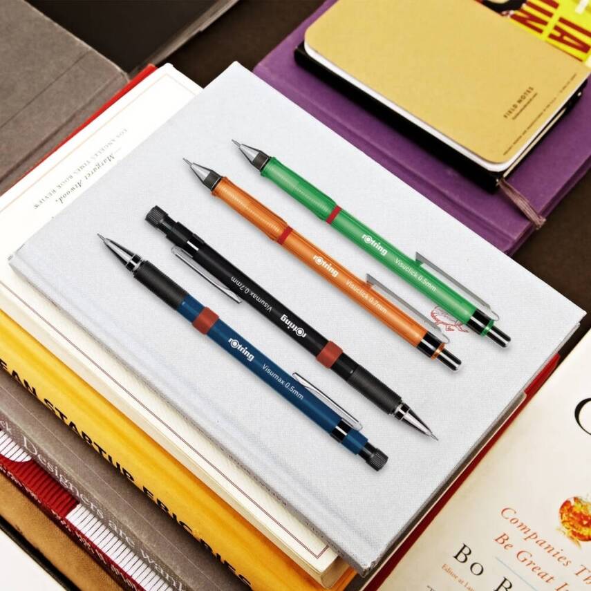 Rotring Visumax Versatil Kalem 0.7 mm, Kauçuk Tutuş, Silgili, Lacivert - 4