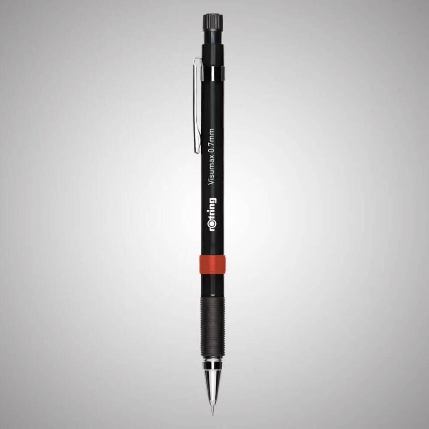 Rotring Visumax Versatil Kalem 0.7 mm, Kauçuk Tutuş, Silgili, Siyah - 2