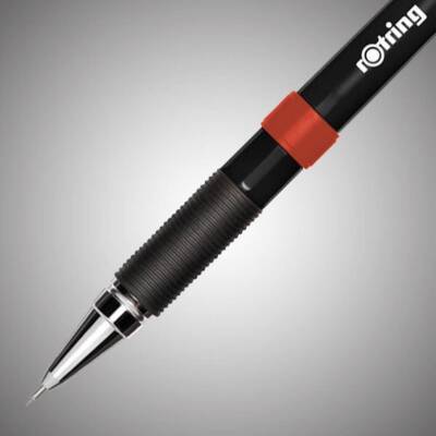 Rotring Visumax Versatil Kalem 0.7 mm, Kauçuk Tutuş, Silgili, Siyah - 3