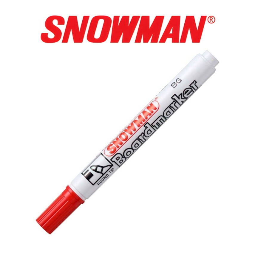 Snowman Beyaz Tahta Kalemi, Tekrar Doldurulabilir, 0.3 mm Uç, Kırmızı - 3