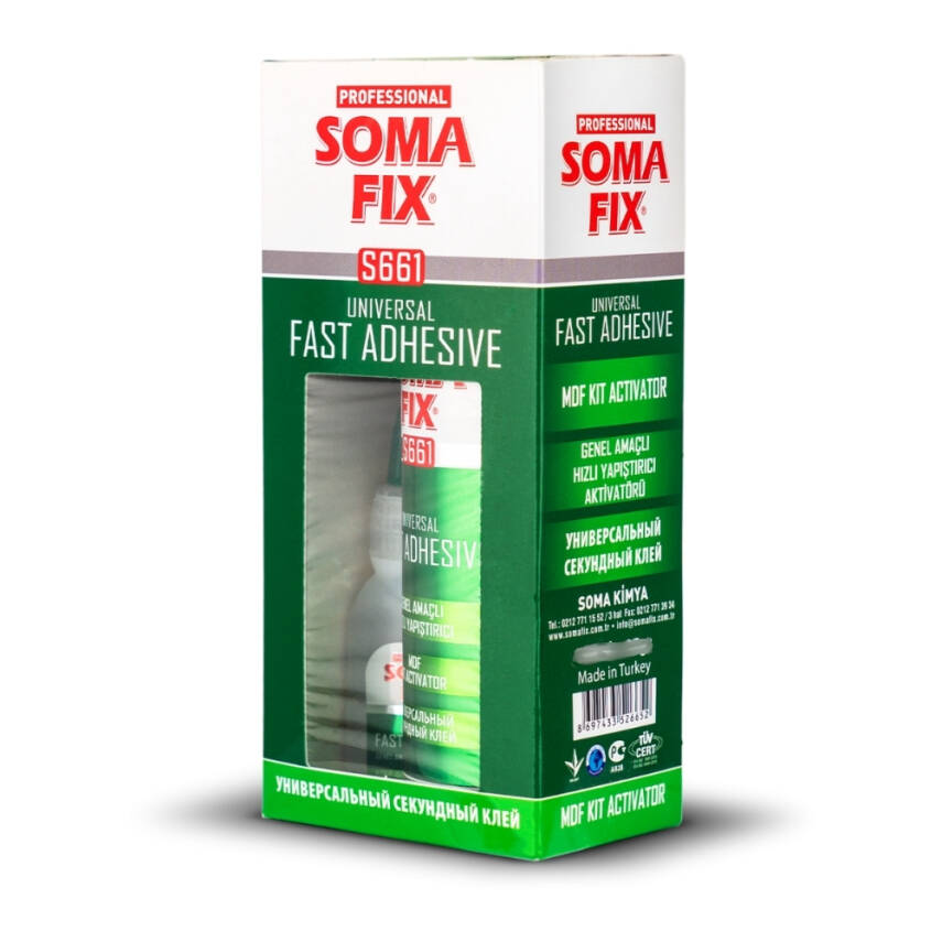 Soma Fix S663 Genel Amaçlı Hızlı Yapıştırıcı Seti, 200 ml + 50 gr - 2
