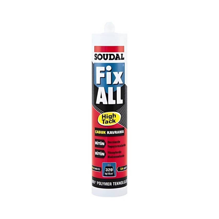 Soudal Fix All Yüksek Güçlü Tack Yapıştırıcı, Beyaz, 290 ml, Dayanıklı - 1