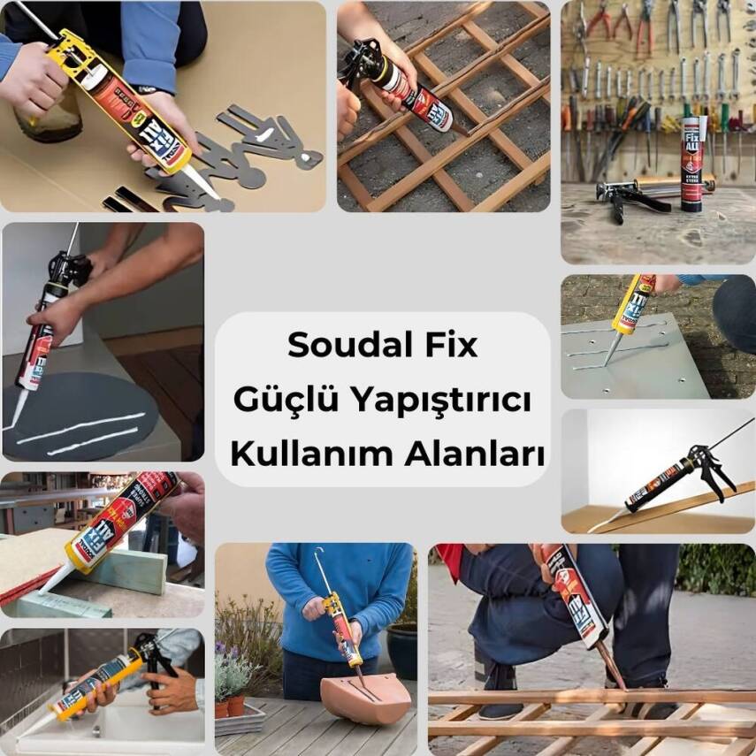 Soudal Fix All Yüksek Güçlü Tack Yapıştırıcı, Beyaz, 290 ml, Dayanıklı - 2