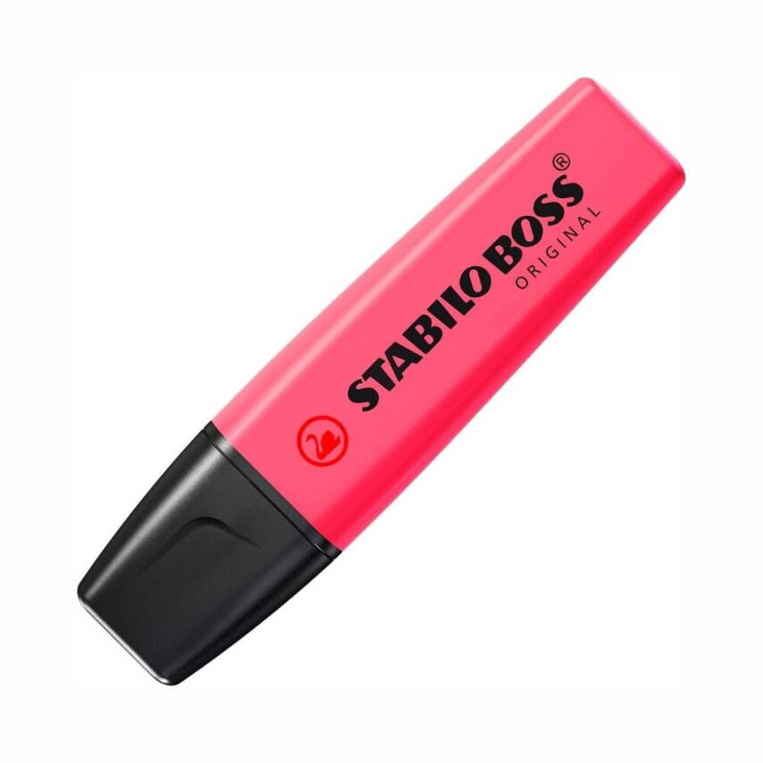 Stabilo Boss Fosforlu Kalem, 2-5mm Uç, Su Bazlı Mürekkep, Kırmızı - 4