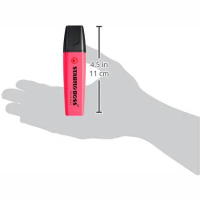 Stabilo Boss Fosforlu Kalem, 2-5mm Uç, Su Bazlı Mürekkep, Kırmızı - 5