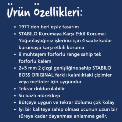 Stabilo Boss Fosforlu Kalem, 2-5mm Uç, Su Bazlı Mürekkep, Kırmızı - 6