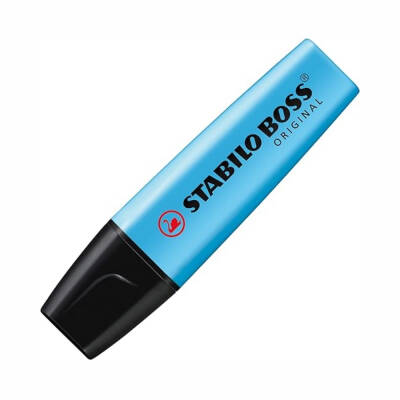 Stabilo Boss Fosforlu Kalem – Mavi Renk, 2-5 mm Uç, Su Bazlı Mürekkep - 4