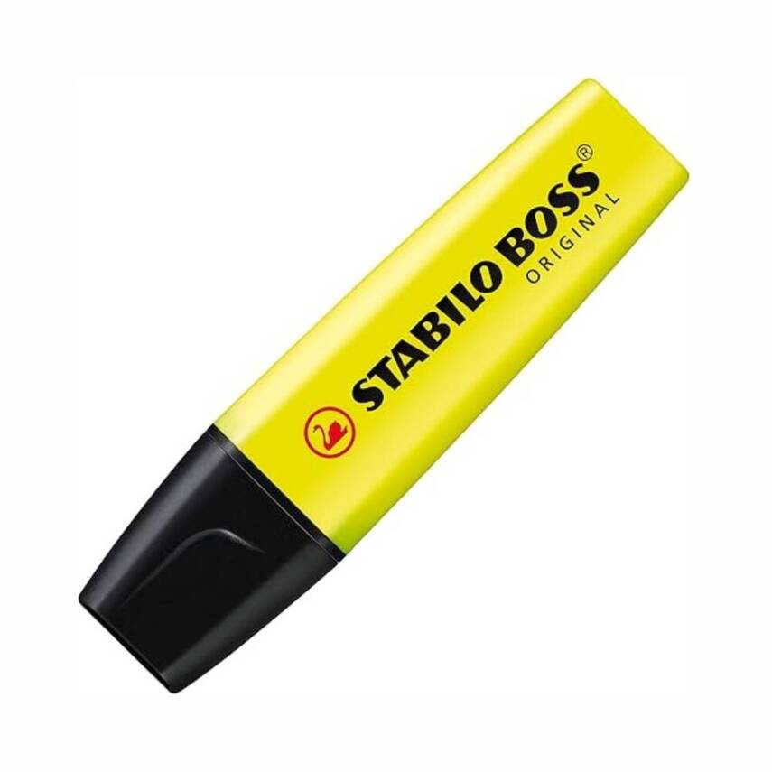 Stabilo Boss Fosforlu Kalem, 2-5 mm Uç, Su Bazlı Mürekkep, Sarı - 4