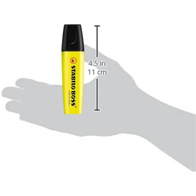 Stabilo Boss Fosforlu Kalem, 2-5 mm Uç, Su Bazlı Mürekkep, Sarı - 5