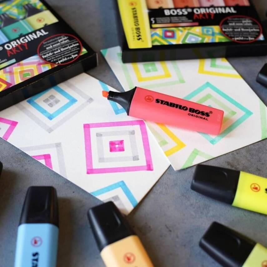 Stabilo Boss Fosforlu Kalem Seti, 4’lü Pastel Renk, 2-5 mm Uçlu - 6