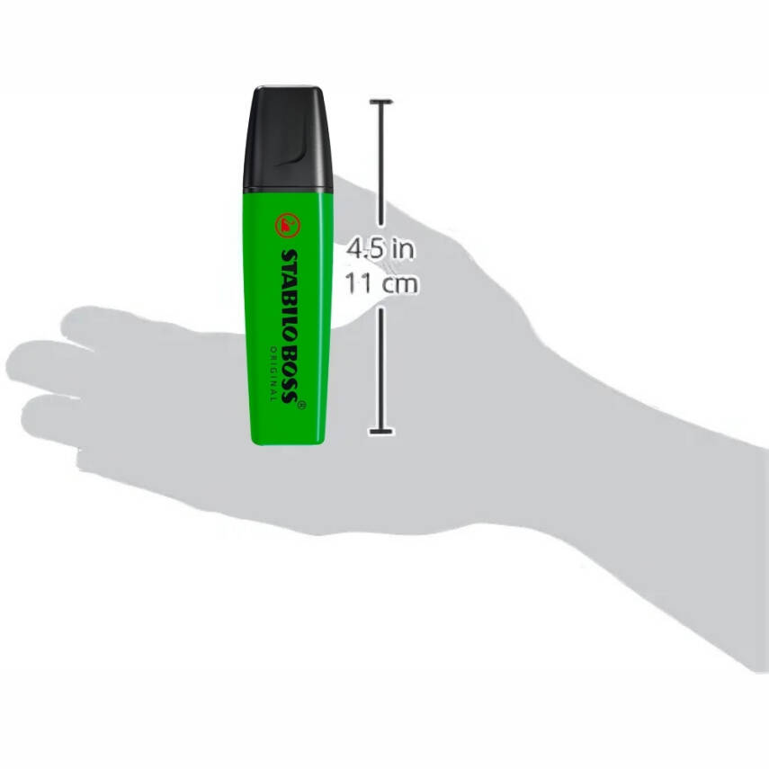 Stabilo Boss Fosforlu Kalem – Yeşil Renk, 2-5 mm Uç, Su Bazlı Mürekkep - 5