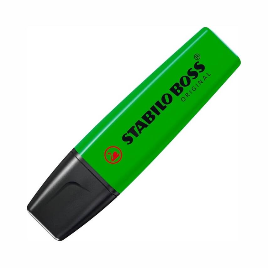 Stabilo Boss Fosforlu Kalem, 2-5 mm Uç, Su Bazlı Mürekkep, Yeşil - 4