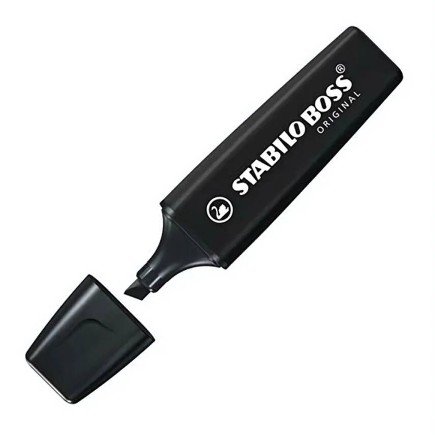 Stabilo Boss NatureCOLORS Fosforlu Kalem, Siyah, 2-5 mm Uç, Su Bazlı - 1