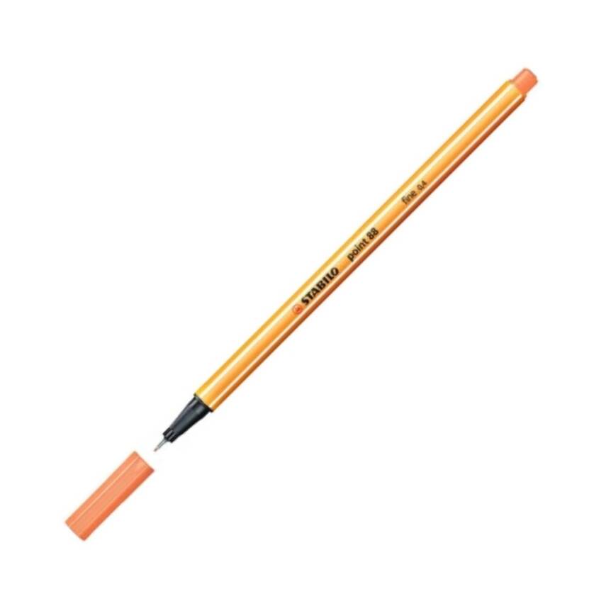 Stabilo Point 88 Fineliner Kalem, 0.4 mm Uç, Metal Uçlu, Kayısı Rengi - 1