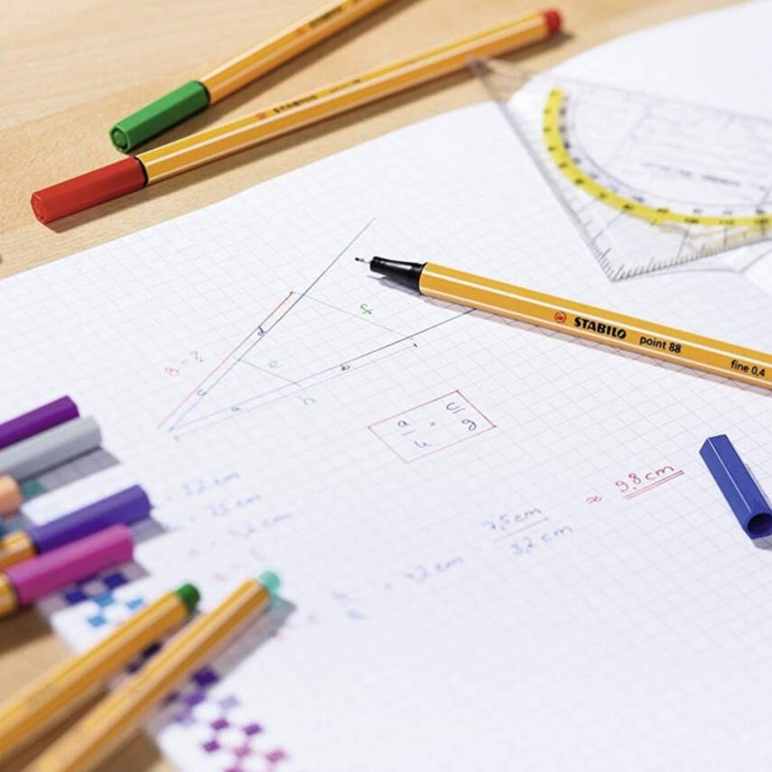 Stabilo Point 88 Fineliner Kalem – 0.4 mm Uç, Kırmızı Renk, Metal Uçlu - 4
