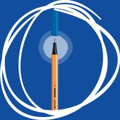 Stabilo Point 88 Fineliner Kalem, 0.4 mm Uç, Metal Uçlu, Mavi - 4