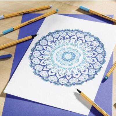 Stabilo Point 88 Fineliner Kalem, 0.4 mm Uç, Metal Uçlu, Mavi - 5