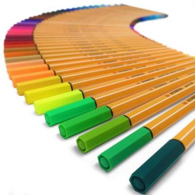 Stabilo Point 88 Fineliner Kalem, 0.4mm Uç, Metal Uçlu, Zümrüt Yeşili - 4