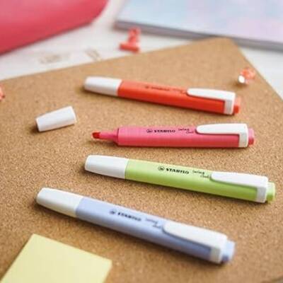 Stabilo Swing Cool Fosforlu Kalem Seti, 4’lü Pastel, 1-4 mm Uçlu - 2