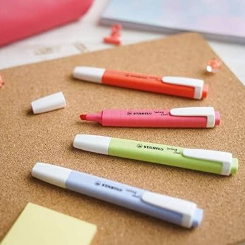 Stabilo Swing Cool Fosforlu Kalem Seti, 4’lü Pastel, 1-4 mm Uçlu - 2