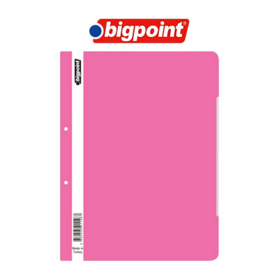 Bigpoint Telli Dosya, 50'li Paket, Kalın Kapaklı, A4, Metal Tel, Pembe - 4