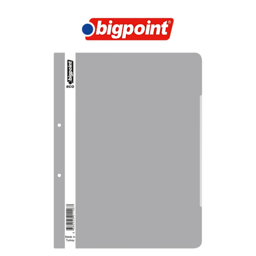 Bigpoint Telli Dosya, 50'li Paket, Standart, A4, Metal Tel, Gri - 2