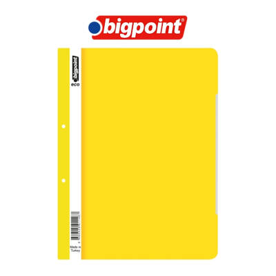 Bigpoint Telli Dosya, 50'li Paket, Standart, A4, Metal Tel, Sarı - 2