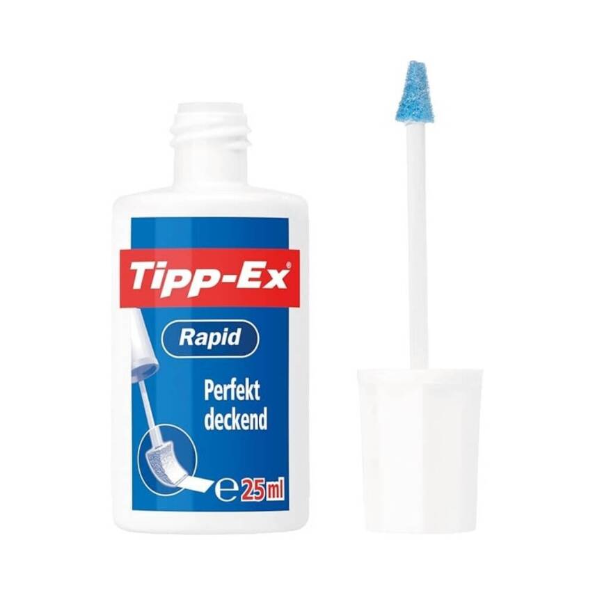 Tipp-Ex Rapid Sıvı Silici, 20 ml, Hızlı Kuruyan Mürekkep, Beyaz - 2
