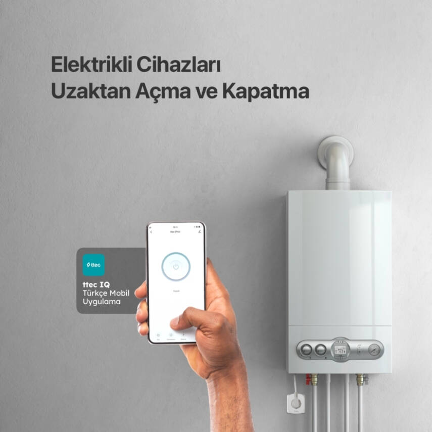 Ttec Akım Korumalı Wi-Fi Akıllı Priz, 16A, Çocuk Kilidi, Beyaz - 7