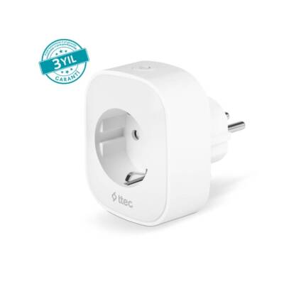 Ttec Akım Korumalı Wi-Fi Akıllı Priz, 16A, Çocuk Kilidi, Beyaz - TTEC