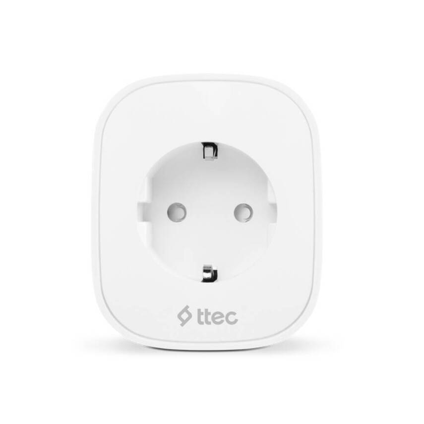 Ttec Akım Korumalı Wi-Fi Akıllı Priz, 16A, Çocuk Kilidi, Beyaz - 2